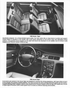 1992 Acura Vigor Interior Press Photo 0149