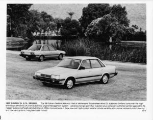 1986 Subaru GL and DL Sedan Press Photo 0021