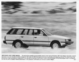 1986 Subaru 4WD Turbo Wagon Press Photo 0025