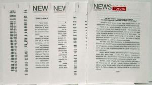 2001 Toyota Full Line Press Kit - MR2 4Runner Land Cruiser Camry Celica Corolla