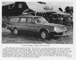 1984 Volvo GL Wagon Press Photo 0005