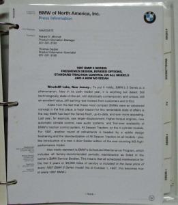 1997 BMW Full Line Press Kit - Z-3 3 5 7 and 8 Series