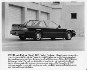 1989 Honda Prelude Si with 4WS Press Photo 0011