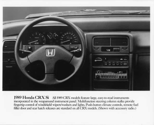 1989 Honda Civic Si Hatchback Press Photo 0016 