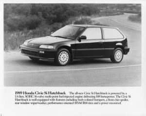 1989 Honda Civic Si Hatchback Press Photo 0016
