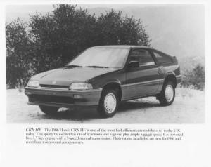 1986 Honda CRX HF Press Photo 0024