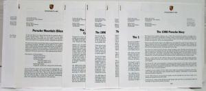 1998 Porsche Press Kit - Boxster 911 Carrera Bike