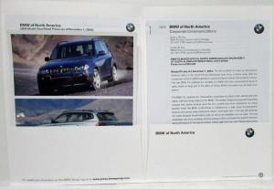 2004 BMW X3 Press Kit