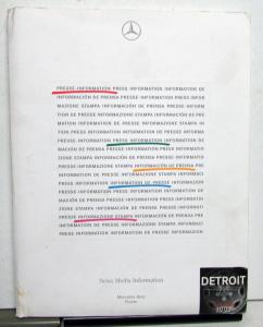 1997 Mercedes-Benz Detroit Auto Show Press Kit - M-Class S-Class E-Class C-Class