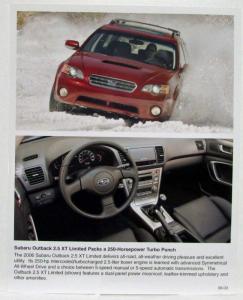 2006 Subaru Press Kit - B9 Tribeca Outback Legacy Forester Impreza WRX Baja