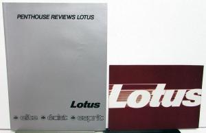 1981 Lotus Esprit Elite Eclat Dealer Sales Brochures Pair Penthouse Review