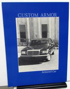 1983 Custom Armor Armored Car Dealer Sales Brochure Mercedes-Benz