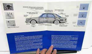 1983 Custom Armor Armored Car Dealer Sales Brochure Mercedes-Benz