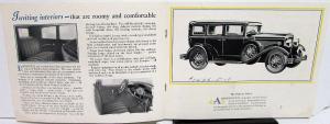 1929 Peerless Six 61 Sedan Roadster Features Specs Sales Brochure Original
