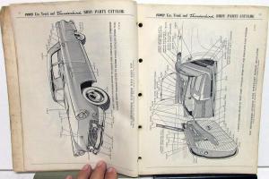 1953 to 1955 Ford Passenger Car Thunderbird Truck Dealer Body Parts Catalog Book