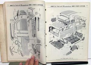 1953 to 1955 Ford Passenger Car Thunderbird Truck Dealer Body Parts Catalog Book
