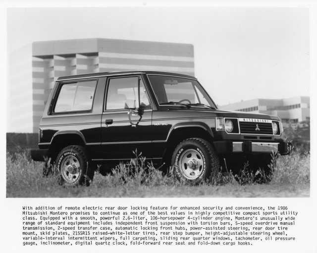 1986 Mitsubishi Montero Press Photo 0013