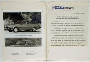 1986 Nissan Press Kit - Sentra Stanza King Cab Pickup 200SX Maxima Pulsar