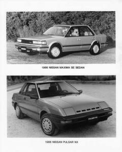 1986 Nissan Maxima and Pulsar NX Press Photo 0012