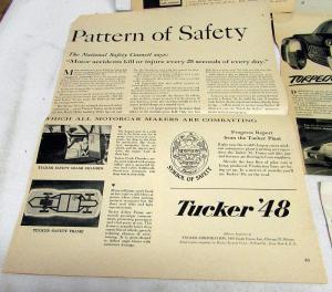 Vintage Tucker 1940s Car Magazine Articles Write Ups Original Time Newsweek