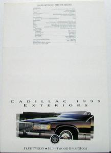 1995 Fleetwood & Brougham Exterior Paint Chip Color Sales Folder & Specs