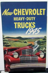 1945 Chevrolet Heavy-Duty Trucks Dealer Sales Brochure Folder Features Specs