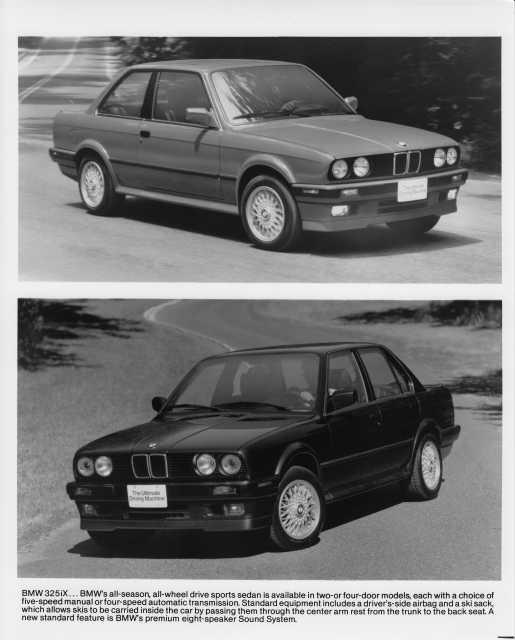 1991 BMW 325iX Press Photo 0035