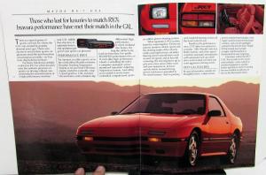 1988 Mazda RX-7 Dealer Prestige Sales Brochure Features Specifications