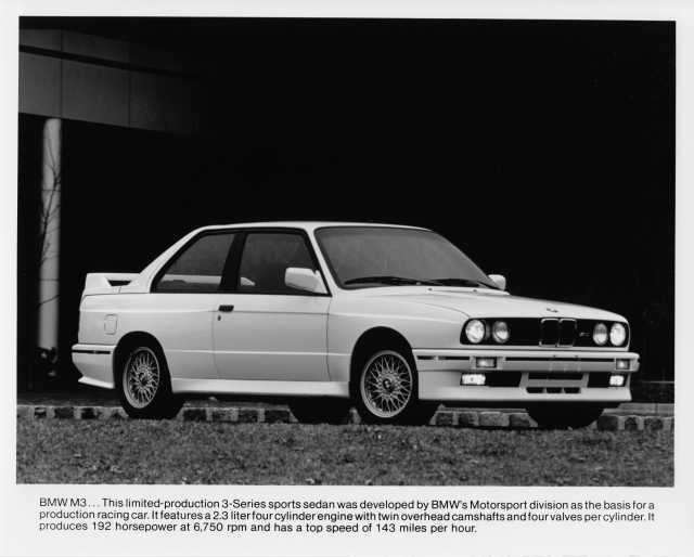1991 BMW M3 Media Information Press Photo 0036