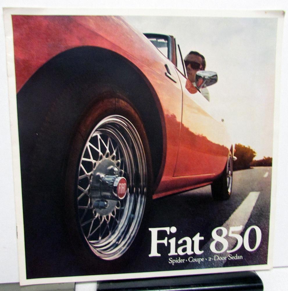 1968 Fiat 850 Dealer Sales Brochure Spider Coupe 2 Door Sedan Features Specs