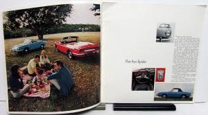 1968 Fiat 850 Dealer Sales Brochure Spider Coupe 2 Door Sedan Features Specs