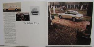 1968 Fiat 124 Dealer Sales Brochure Sport Coupe Spider 4 Door Sedan Wagon