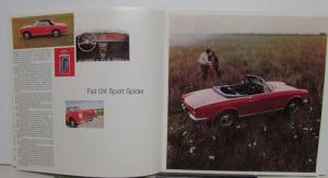 1968 Fiat 124 Dealer Sales Brochure Sport Coupe Spider 4 Door Sedan Wagon