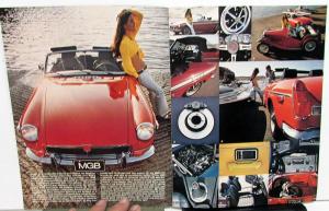 1973 MG Dealer Sales Brochure MGB Models Sports Car Features Specs
