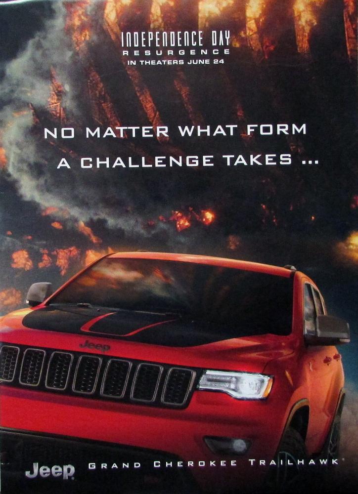 2017 Jeep Grand Cherokee Trailhawk Independence Day Resurgence Folder Poster
