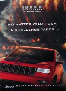 2017 Jeep Grand Cherokee Trailhawk Independence Day Resurgence Folder Poster