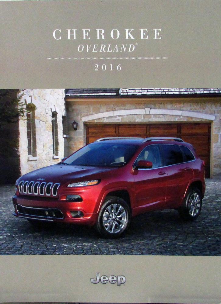 2016 Jeep Cherokee Overland Sales Folder Original