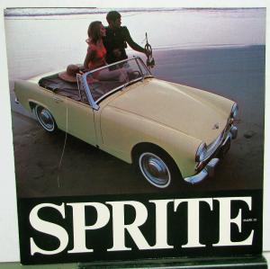 1968 MG Dealer Sales Brochure Sprite Models Sports Car Features Specs