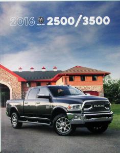 2016 RAM Pickup Truck 2500 3500 Sales Brochure Oversized Original