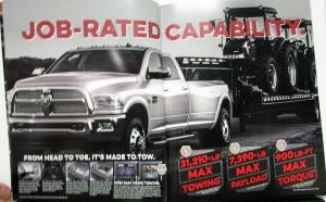 2016 RAM Pickup Truck 2500 3500 Sales Brochure Oversized Original