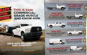 2016 RAM Commercial Trucks Sales Brochure Oversized Original
