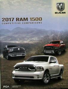 2017 RAM 1500 Pickup Truck Competitive Comparisons Dealer Only Guide Brochure