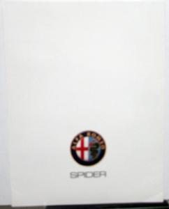 1991 Alfa Romeo Dealer Sales Brochure Spider Models Features Specifications