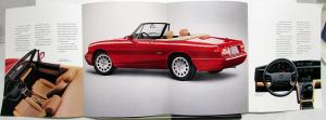 1991 Alfa Romeo Dealer Sales Brochure Spider Models Features Specifications