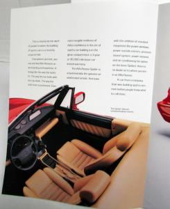 1991 Alfa Romeo Dealer Sales Brochure Spider Models Features Specifications