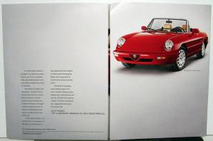 1991 Alfa Romeo Dealer Sales Brochure Spider Models Features Specifications