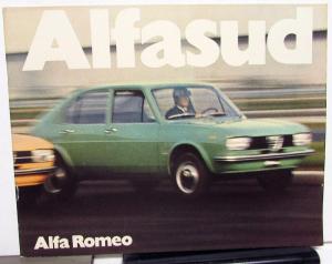 1972 Alfa Romeo Alfasud Dealer Sales Brochure Features Specifications