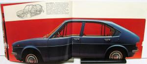 1972 Alfa Romeo Alfasud Dealer Sales Brochure Features Specifications