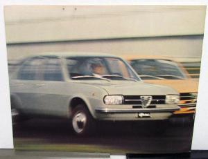 1972 Alfa Romeo Alfasud Dealer Sales Brochure Features Specifications