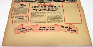 1937 Ford Dealer Poster Used Car Sale All Makes Car Truck Original Large 17.5X24